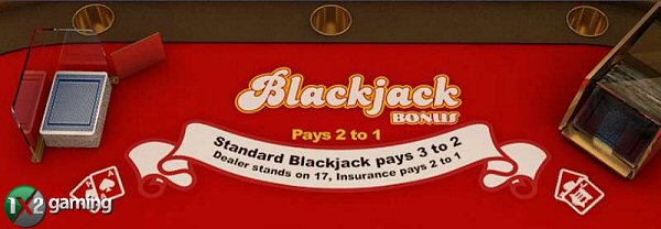 Lowest Blackjack House Edge of 0.18% on 1x2Gaming's Bonus Blackjack