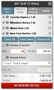 online football parlay bets